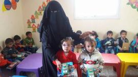 العمل النسائي في زيارة لذوى الاحتياجات الخاصة شرق غزة