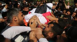 جنازة الصحفي ياسر مرتجى في غزة