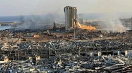  مرفأ #بيروت جراء الانفجار الضخـم (7)
