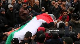 تشيع جثامين شهداء حريق النصيرات وسط حالة من الحزن (16).JPG
