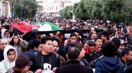 مظاهرة تضامناً مع الفلسطينيين