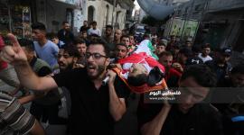 صورة من تشييع جثمان الشهيد على الاشقر 