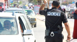 شرطي مرور في الضفة الغربية