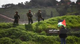 جيش الاحتلال يقمع فعالية زراعة اشجار في سهل البقيعة شرق عاطوف بالاغوار الشمالية (1)