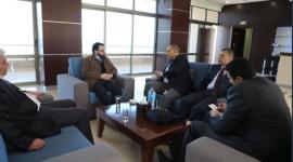  الوفد المصري خلال لقائه بوزراء التوافق بغزة
