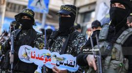 الجهاد تنظم فعاليات رمزية في قطاع غزة بذكرى انطلاقتها 33 (8).JPG