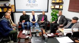 وفد كلية الاعلام جماعة الاقصى بيت الصحافة