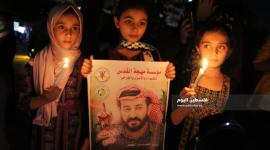 وقفة تضامنية مع الاسير ماهر الاخرس بغزة اضاءة الشموع (6)