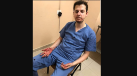 الطبيب داوود عقب الاعتداء عليه