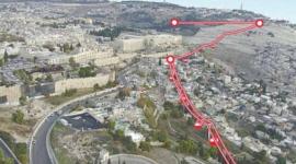 القطار الهوائي في مدينة القدس مايو 2022