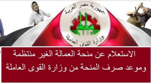 رابط الاستعلام عن منحة 500 جنية للقوي العاملة الغير منتظمة