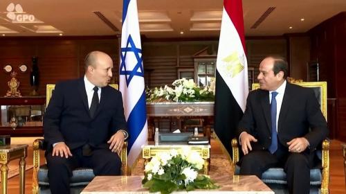 السيسي ورئيس حكومة الاحتلال نفتالي بينيت