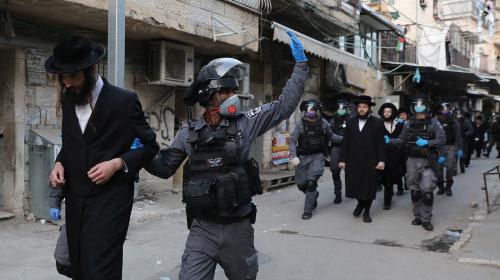 تظاهر الحريديم ضد قانون التجنيد