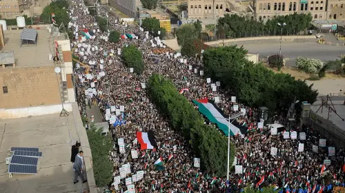 مظاهرات في اليمن دعما لغزة