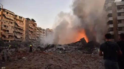 جانب من استهداف الاحتلال الضاحية الجنوبية لبيروت