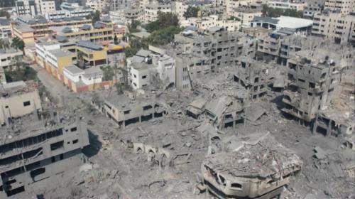 صورة لحجم الدمار في مدينة غزة