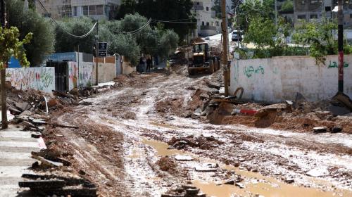 جانب من تدمير الاحتلال البنية التحتية في جنين