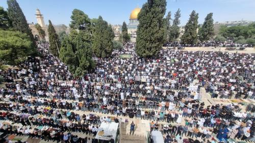 أداء صلاة الجمعة الثانية من شهر رمضان المبارك في رحاب المسجد الأقصى (2)
