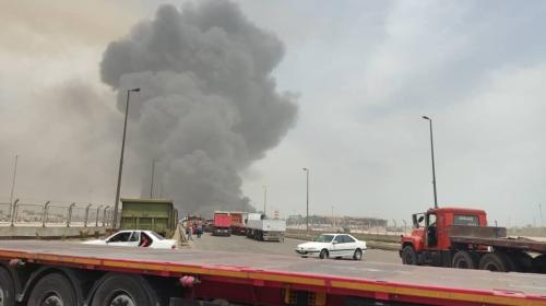صورة الانفجار في بندر عباس