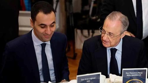 رئيس ريال مدريد فلورنتينو بيريز والمغربي أنس