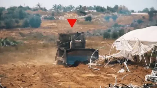 استهداف جرافة اسرائيلية