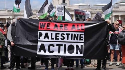 مسيرة داعمة لفلسطين في بريطانيا