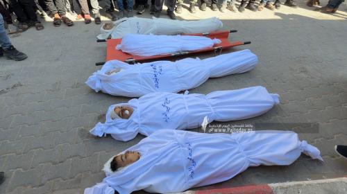 وداع 5 شهداء بينهم ثلاثة أطفال ارتقوا فى قصف صهيونى على مدينة بيت لاهيا (8).jpeg
