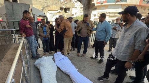 وداع 5 شهداء بينهم ثلاثة أطفال ارتقوا فى قصف صهيونى على مدينة بيت لاهيا (2).jpeg