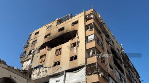 قصف شقة سكنية في مدينة غزة