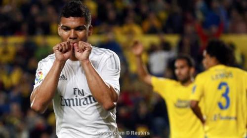 فرحة لاعب الريال بتسجيل الهدف الثاني