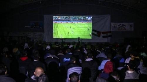 مشاهدة مباراة كرة قدم للمنتخب المصري في غزة