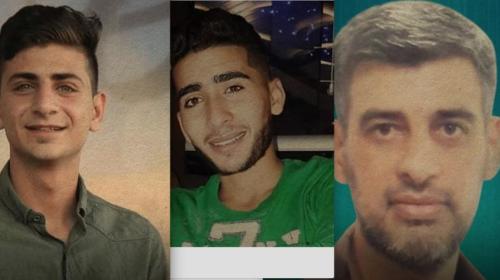 الأسرى علاء الطيراوي وعاصم أبو عليا ومحمد الخمور