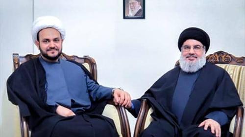 الشيخ أكرم الكعبي برفقة السيد حسن نصر الله 