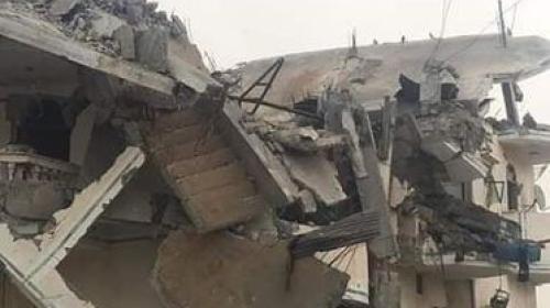 منزل عائلة ابو عيشة المدمر
