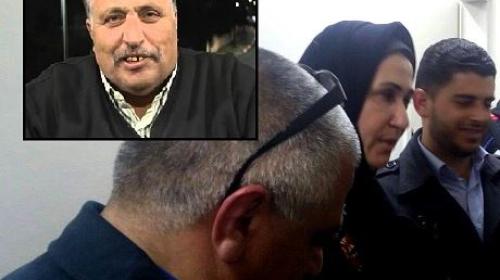 جانب من اعتصام نجاة ابو بكرة في المجلس التشريعي (في الإطار صورة النائب خريشة)