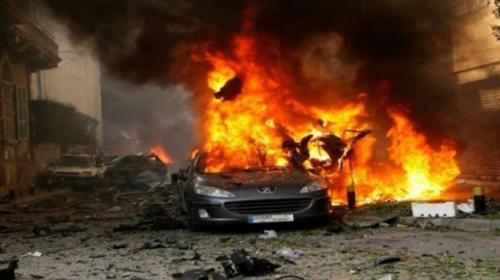 انفجار سيارة امريكية في الغراق