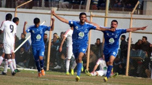 فرحة لاعبي شباب رفح بالفوز