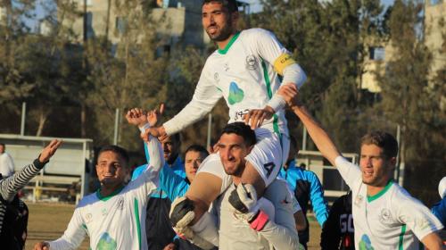 فرحة لاعبي الجمعية الإسلامية بالفوز
