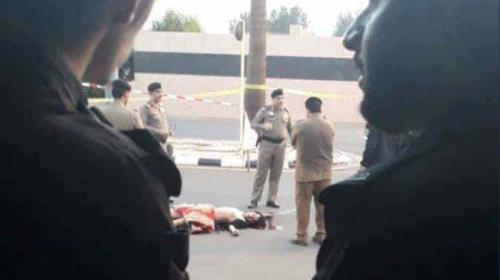 صورة تم تداولها على مواقع التواصل لجثة المهاجم