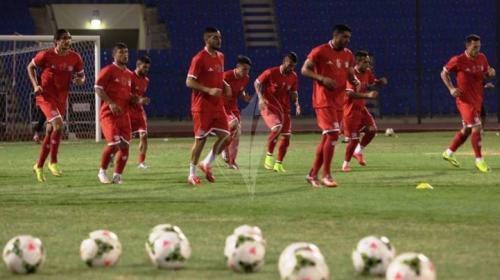 جانب من تدريبات المنتخب الوطني