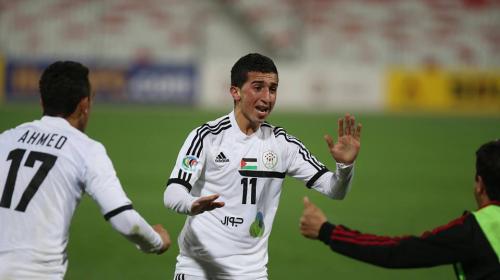 مسجل هدف التعادل اللاعب حازم عبدالله