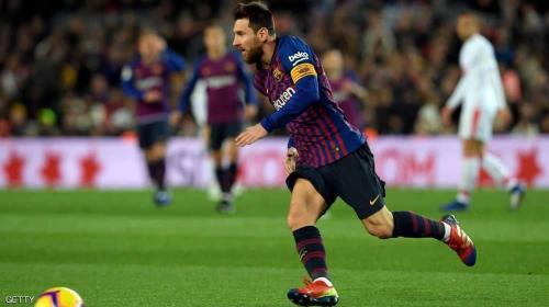 ليونيل ميسي نجم برشلونة الأسباني