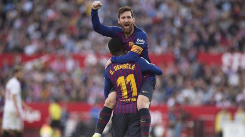 ليونيل ميسي قائد برشلونة الأسباني