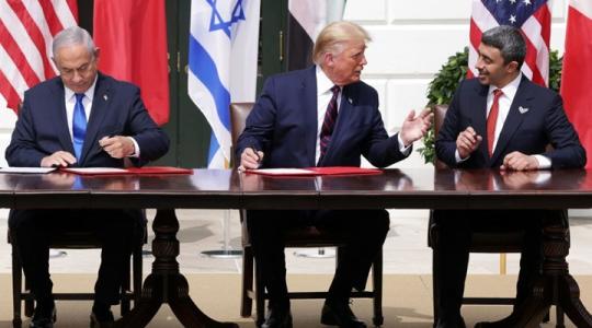 توقيع امريكا والبحرين والامارات واسرائيل على معاهدة "السلام"