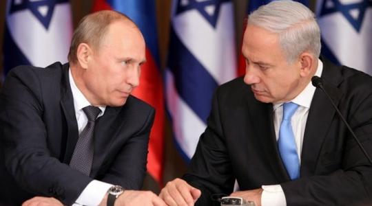 رئيس وزراء الاحتلال بنيامين نتنياهو والرئيس الروسي فلاديمير بوتن