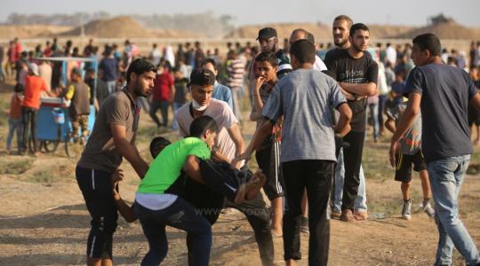 مسيرة العودة على حدود القطاع بعد مرور 100 يوم على المسيرة  (16).JPG