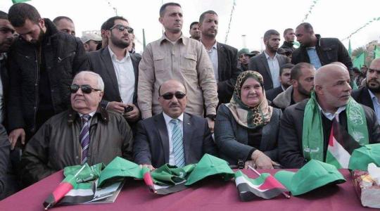 غزة: وزراء في حكومة التوافق يشاركون بمهرجان إنطلاقة حماس
