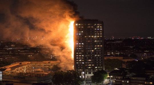 حريق في برج سكني بالعاصمة البريطانية لندن