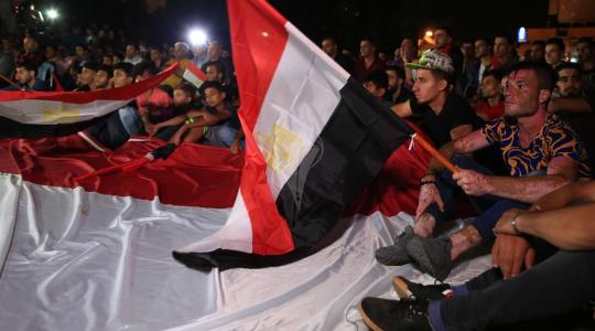 الجماهير في غزة تتابع مباراة مصر والكونجو