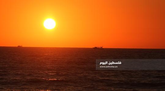 ‏‏‏‏منظر خلاب مع غروب الشمس غرب غزة  (2).JPG
